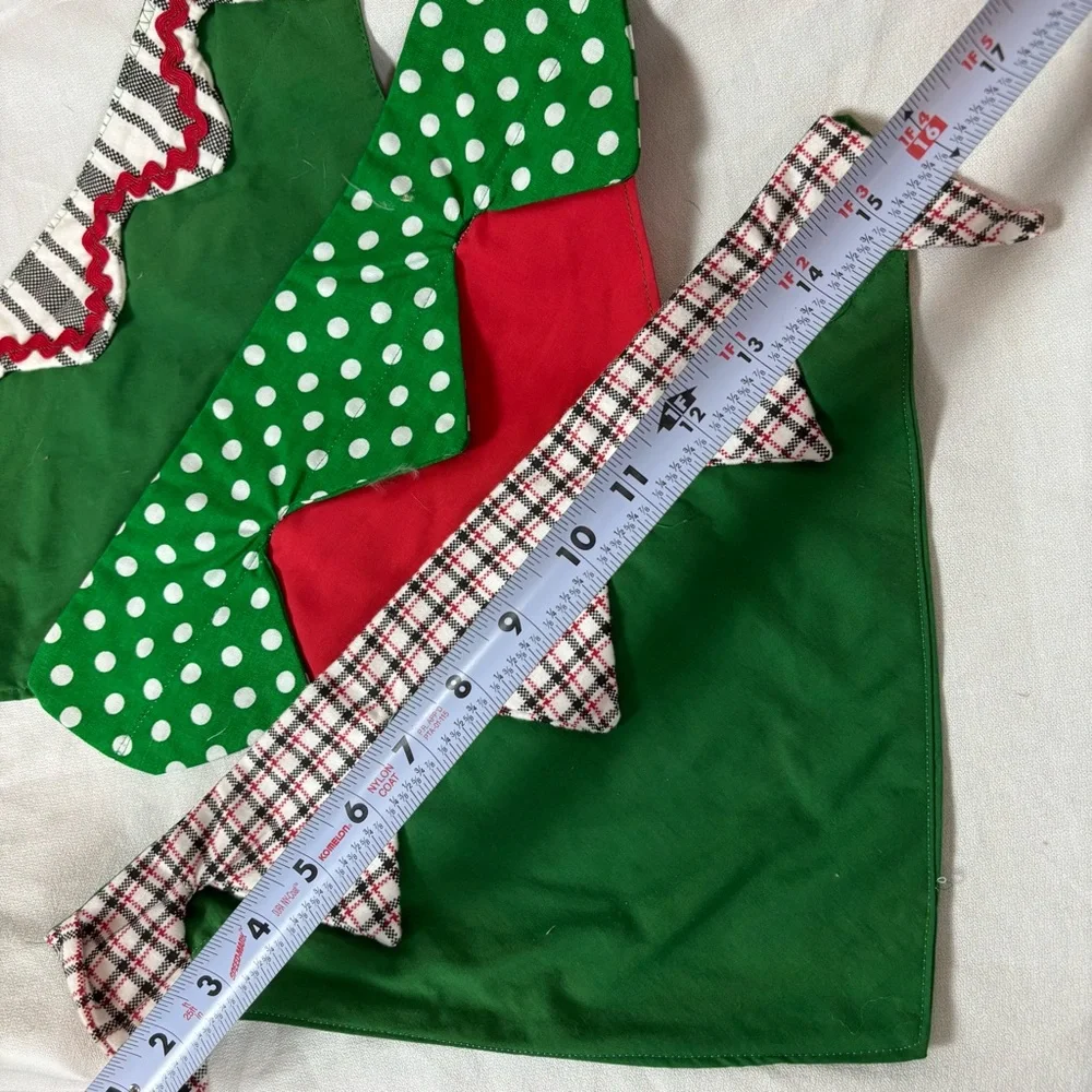 Handmade Christmas Dog Collar Bandanas Set of 3 – Size Large‎ 15